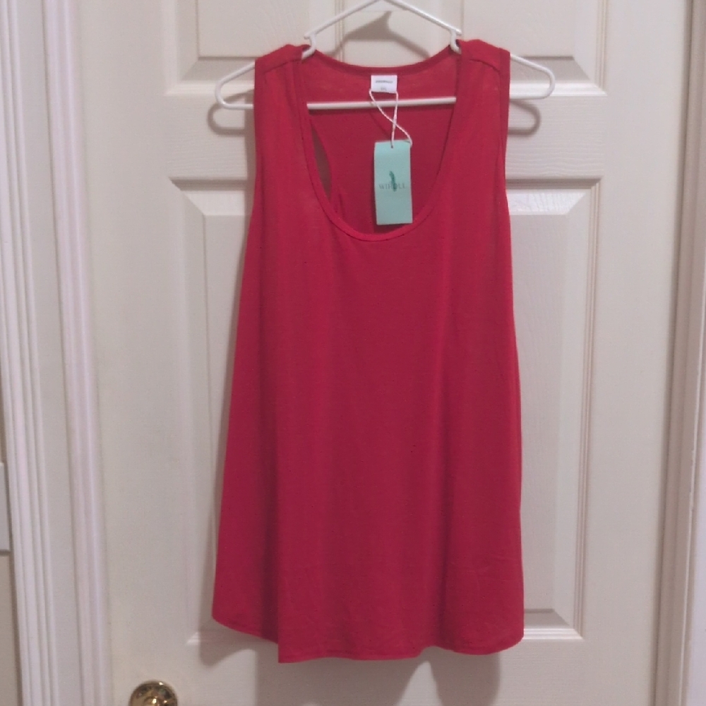 XIEERDUO Women's Red Racerback Tank Top New Size 3X